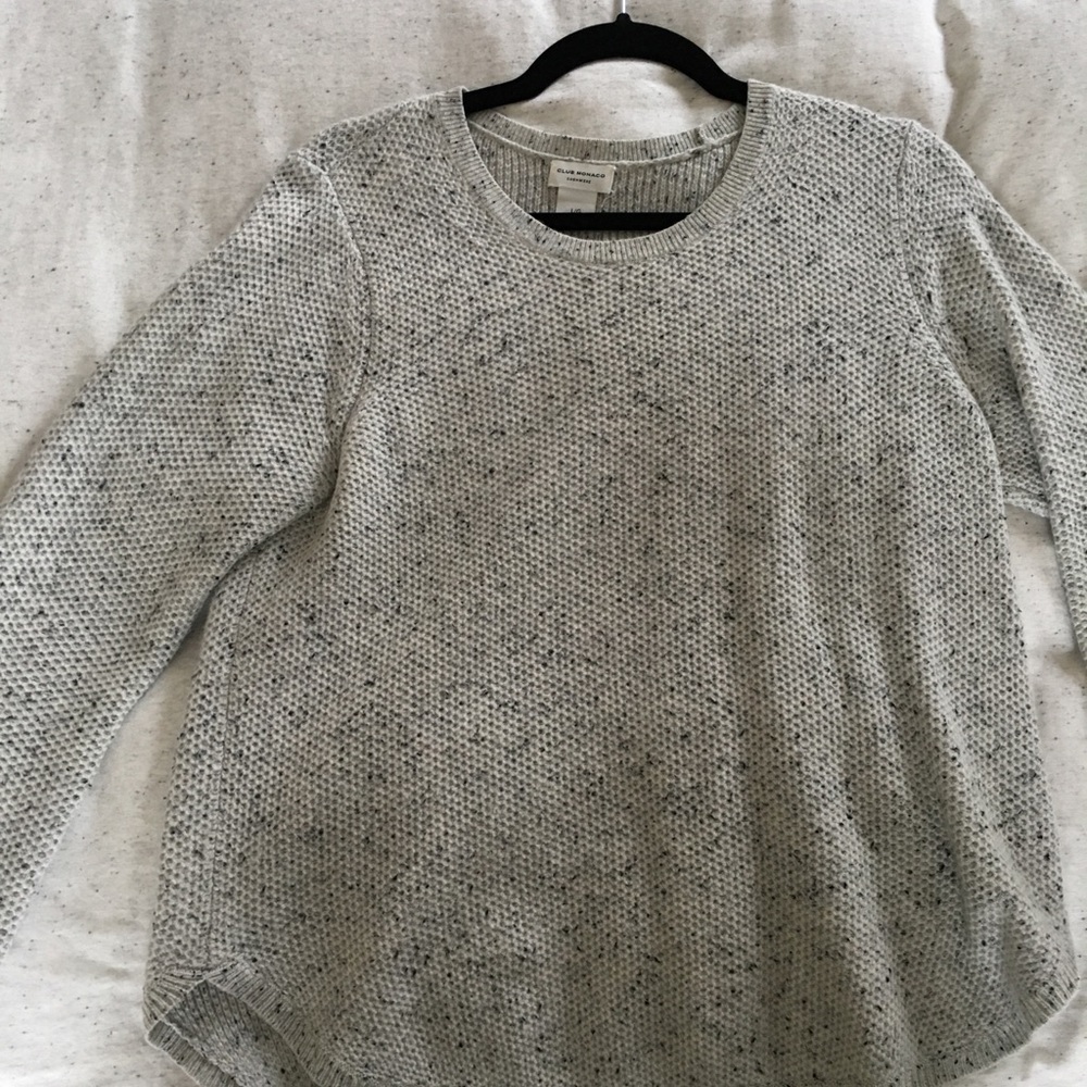 Club Monaco Light Grey Cashmere Sweater